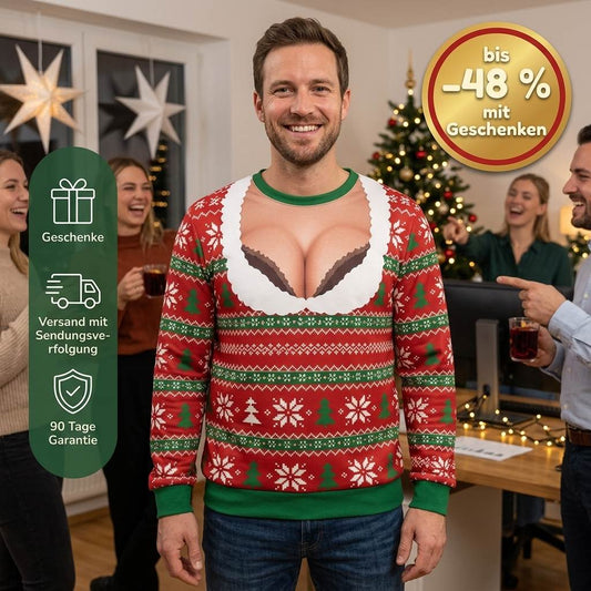 Frech Pulli Weihnachtspullover mit Flauschkragen